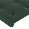 vidaXL T&ecirc;te de lit &agrave; LED Vert fonc&eacute; 100x5x118/128 cm Velours