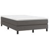 vidaXL Sommier &agrave; lattes de lit avec matelas gris 120x190 cm similicuir