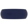 vidaXL Lavabo rond de luxe Bleu foncé mat 40x15 cm Céramique