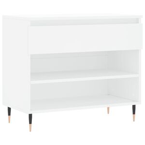 vidaXL Armoire &agrave; chaussures Blanc 70x36x60 cm Bois d'ing&eacute;nierie