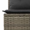 vidaXL Salon de jardin avec coussins 6 pcs gris r&eacute;sine tress&eacute;e acacia