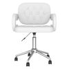 vidaXL Chaises pivotantes &agrave; manger lot de 2 blanc similicuir