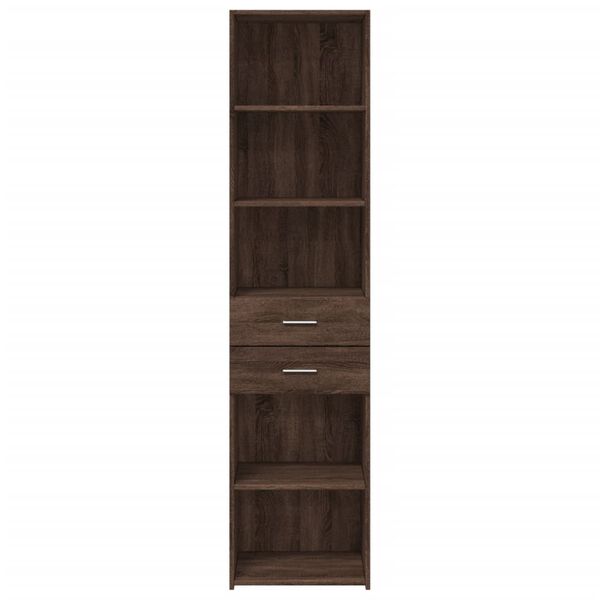vidaXL Buffet haut chêne marron 45x42,5x185 cm bois d'ingénierie