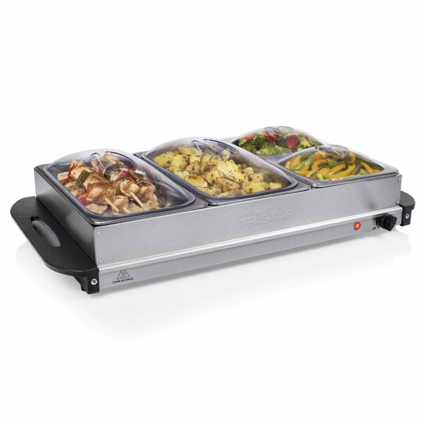 Tristar Chauffe-plat pour buffet 300 W 6,8 L Acier inoxydable Argent&eacute;