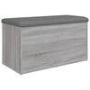 vidaXL Banc de rangement sonoma gris 82x42x45 cm Bois d'ing&eacute;nierie