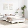 vidaXL Cadre de lit sans matelas blanc 135x190 cm bois d'ing&eacute;nierie