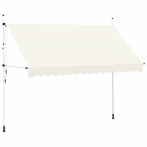 vidaXL Auvent manuel r&eacute;tractable 350 cm Cr&egrave;me