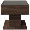 vidaXL Table basse avec LED chêne marron 70x50x45 cm bois d'ingénierie