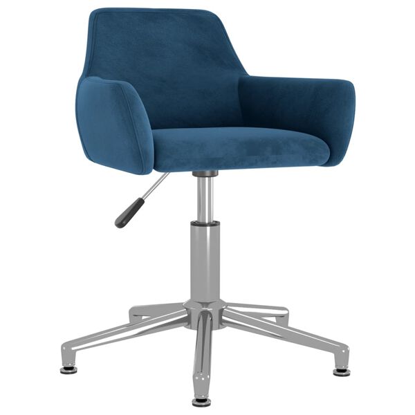 vidaXL Chaises pivotantes &agrave; manger lot de 4 Bleu Velours
