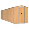 vidaXL Abri de jardin Marron clair 192x855x223 cm Acier galvanisé