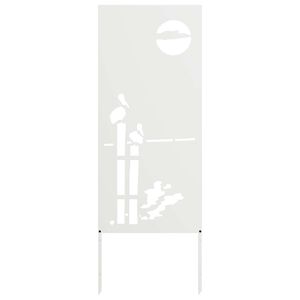 vidaXL &Eacute;cran de confidentialit&eacute; de jardin Fretwork Blanc 50 x 140 cm