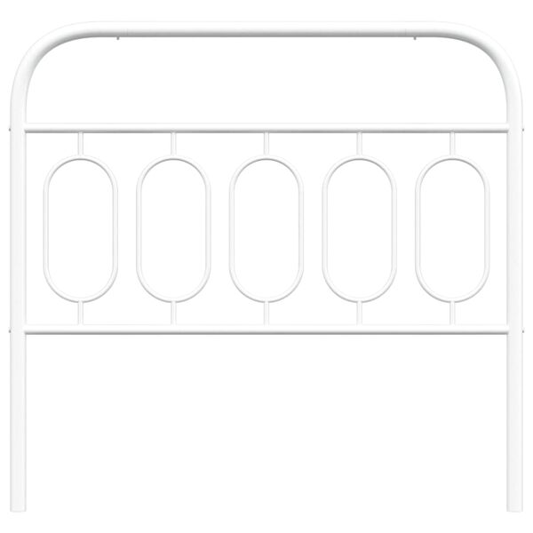 vidaXL T&ecirc;te de lit m&eacute;tal blanc 100 cm