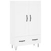vidaXL Buffet haut blanc 69,5x31x115 cm bois d'ing&eacute;nierie