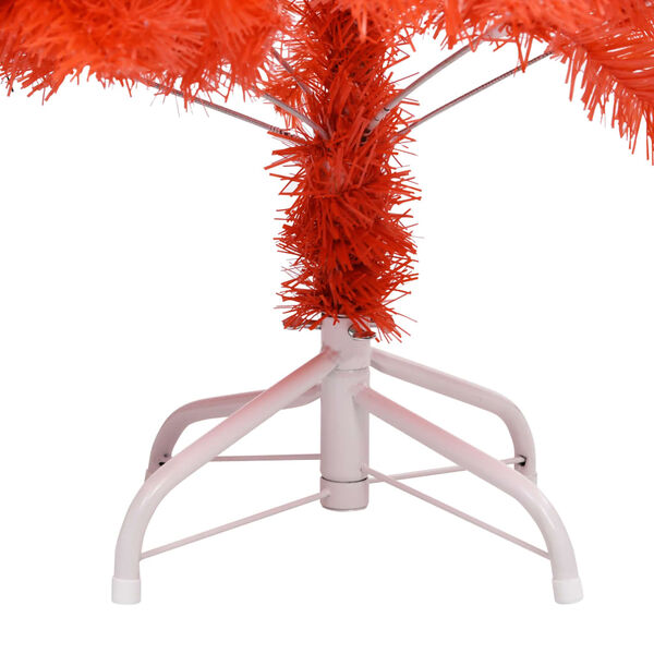 vidaXL Arbre de No&euml;l artificiel pr&eacute;-&eacute;clair&eacute; et boules rouge 150 cm PVC
