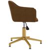vidaXL Chaises &agrave; manger pivotantes lot de 4 Marron Velours