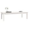 vidaXL Table basse Blanc 110x50x30 cm Bois massif de pin