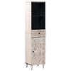 vidaXL Armoire de salle de bain avec tiroir Blanc 38 x 33,5 x 160 cm