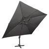 vidaXL Parasol de jardin déporté avec double plateau Anthracite 400 x 300 cm