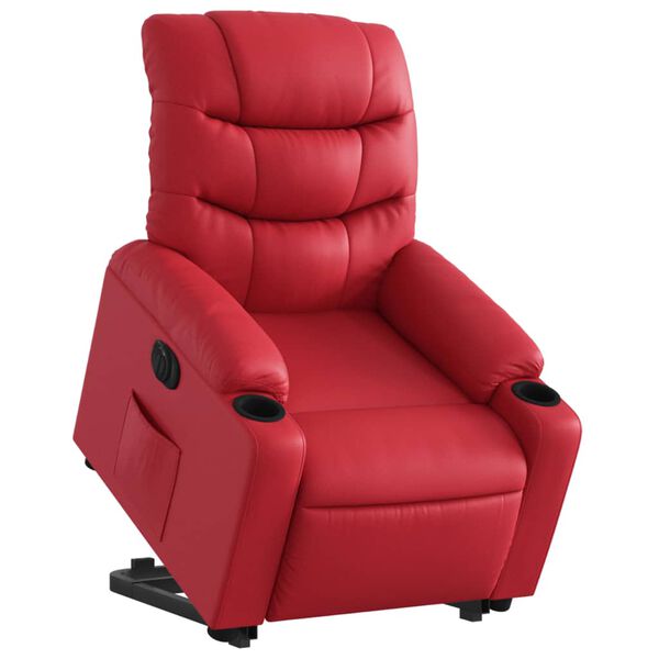 vidaXL Fauteuil inclinable &eacute;lectrique rouge similicuir