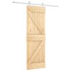 vidaXL Porte coulissante Naturel et Blanc 70 x 210 cm