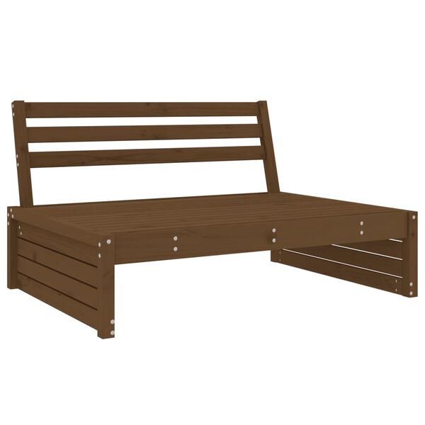 vidaXL Salon de jardin 2 pcs marron miel bois de pin massif