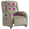 vidaXL Fauteuil de massage inclinable &eacute;lectrique cappuccino similicuir