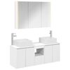 vidaXL Ensemble d'armoire de salle de bain 4 pcs Blanc