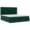 VidaXL Cadre de lit ottoman avec matelas vert foncé 180x200cm velours