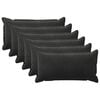 vidaXL Coussin avec oreiller HOUTEN 6 pc Noir Fl&oslash;jl