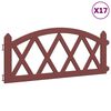 vidaXL Bordures de pelouse 17 pcs Rouge 10 m PP