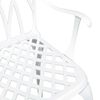 vidaXL Ensemble de tables de jardin 3 pcs Blanc Aluminium coul&eacute;