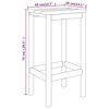 vidaXL Meubles de bar de jardin 3 pcs Bois de pin impr&eacute;gn&eacute;