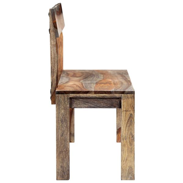 vidaXL Banc 160 cm Gris Bois de Sesham massif