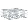 vidaXL Lit sur&eacute;lev&eacute; gabion 60 x 60 x 20 cm Acier galvanis&eacute; Argent&eacute;