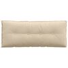 vidaXL Coussin de Dos Cr&egrave;me 120 x 50 cm Tissu en microfibre
