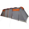 vidaXL Tente familiale tunnel 8 personnes gris et orange imperm&eacute;able
