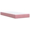 vidaXL Sommier &agrave; lattes de lit avec matelas Rose 100x200 cm Velours