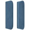 vidaXL T&ecirc;te de lit avec oreilles Bleu fonc&eacute; 93x16x78/88 cm Velours