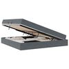vidaXL Lit avec rangement et matelas Gris fonc&eacute; 200 x 200 cm Velours
