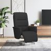 vidaXL Fauteuil inclinable avec repose-pieds noir tissu