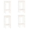 vidaXL Ensemble de bar 5 pcs Blanc Bois de pin massif