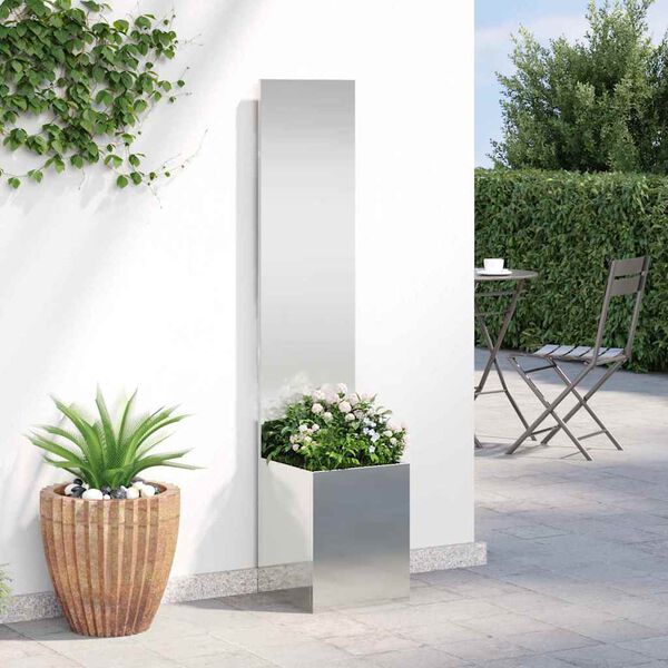 vidaXL &Eacute;cran de confidentialit&eacute; de jardin Fretwork Argent&eacute; 32 x 150 cm