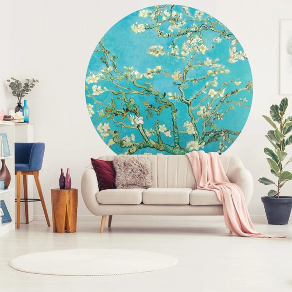 WallArt Papier peint cercle Almond Blossom 190 cm