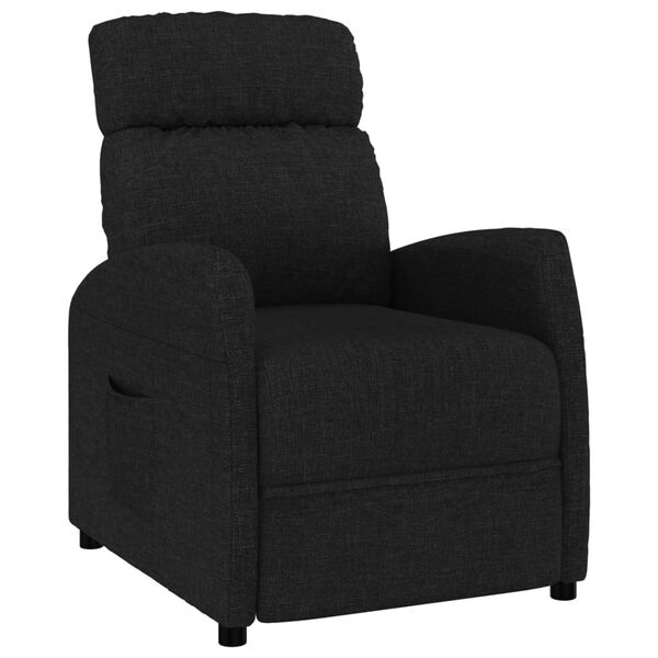 vidaXL Fauteuil inclinable Noir Tissu