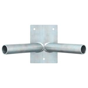 vidaXL Support de Drapeau Argent&eacute; 11,5 x 7,5 x 0,2 cm Acier