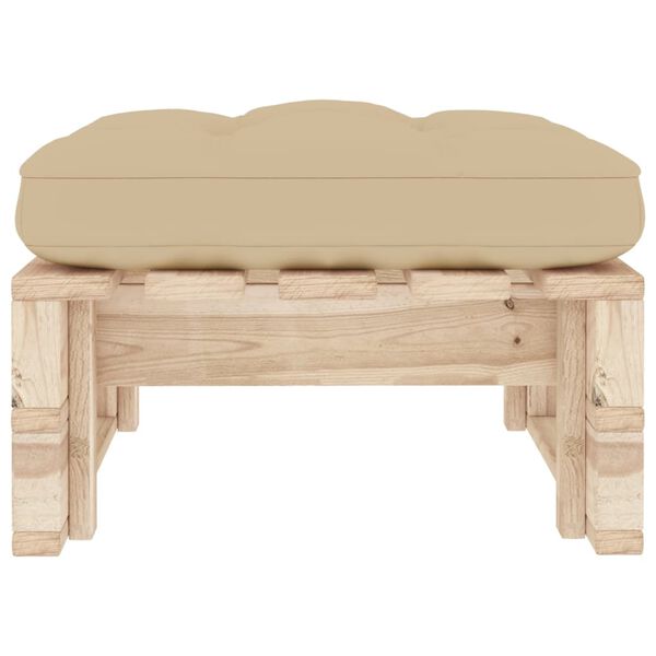 vidaXL Pouf palette de jardin bois de pin impr&eacute;gn&eacute;