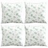 vidaXL Coussins &Eacute;parpill&eacute;s Feuille 4 pcs Motif feuille 60 x 60 cm
