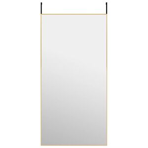 vidaXL Miroir de porte Dor&eacute; 50x100 cm Verre et aluminium