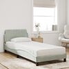 vidaXL Lit avec matelas Dover gris clair 90x200 cm velours