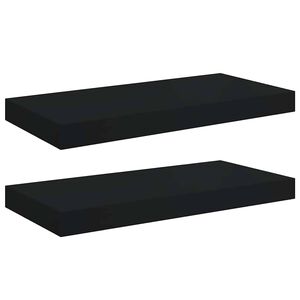 vidaXL Étagères murales flottantes 2 pcs noir 50x23x3,8 cm MDF